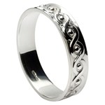 Continuity Knot White Gold Wedding Ring - Gents