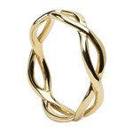 Infinity Weave Yellow Gold Wedding Ring - Ladies