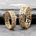 Trinity Knot Yellow Gold Wedding Ring - Matching Rings