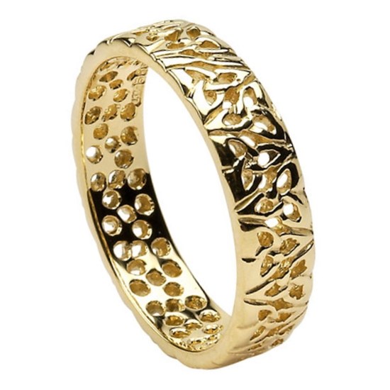 Trinity Knot Yellow Gold Wedding Ring - Ladies