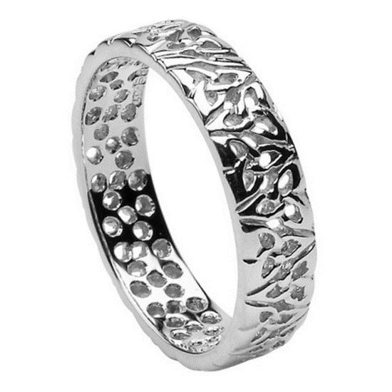 Trinity Knot White Gold Wedding Ring - Ladies