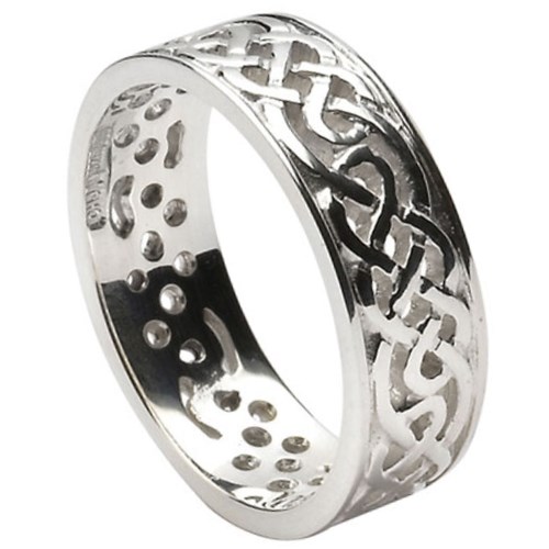 Filagree Celtic White Gold Wedding Ring - Celtic Wedding Rings - Rings ...