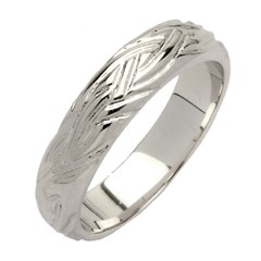 Livia Dome Narrow White Gold Wedding Ring