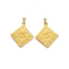 Impressions of Ireland Yellow Gold Earrings