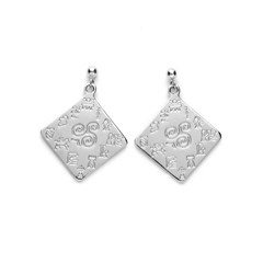 Impressions of Ireland White Gold Earrings