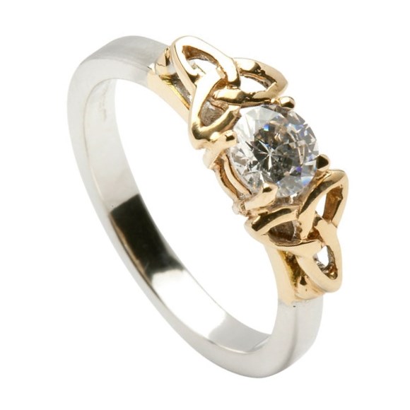 Diamond Trinity Knot Engagement Ring