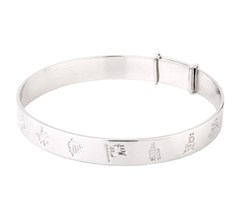 History Of Ireland Childs Silver Expander Bangle