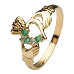 Claddagh Heart Set Yellow Gold Ring