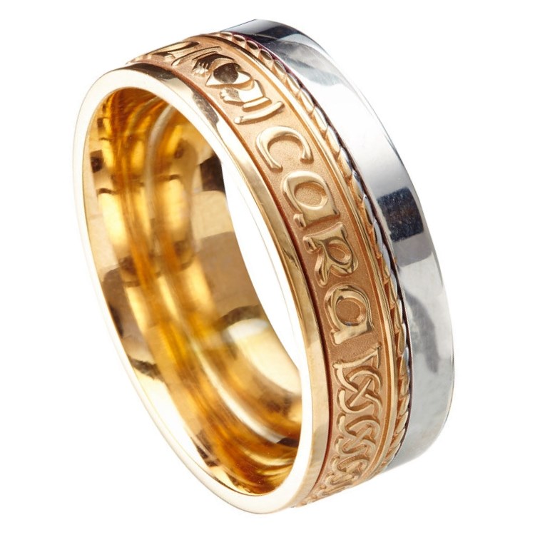 My Soul Mate Eternal Promise Yellow Gold with White Rail Band