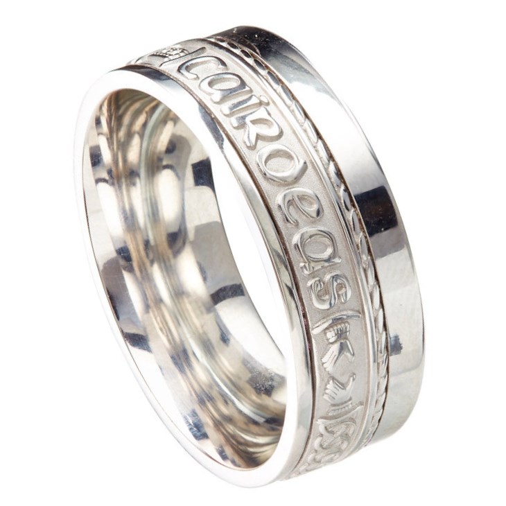 Love Loyalty Friendship Eternal Promise White Gold Band