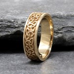 Solid Trinity Knot Yellow Gold Band