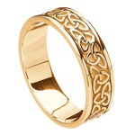 Solid Trinity Knot Yellow Gold Band