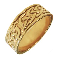 Celtic Knot Yellow Gold Wedding Band