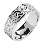 Celtic Knot White Gold Wedding Band - Celtic Wedding Rings - Rings from ...