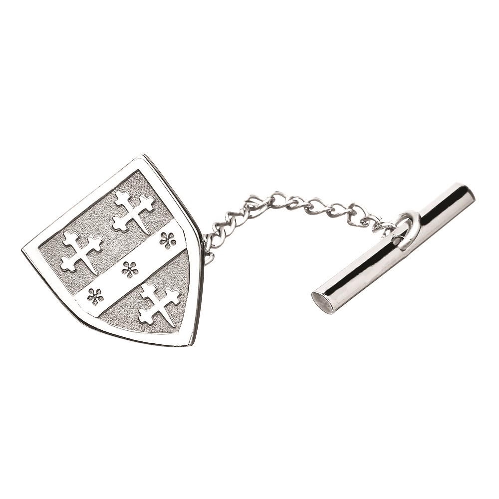 Coat of Arms Shield Silver Tie Tac