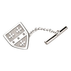 Coat of Arms Shield White Gold Tie Tac