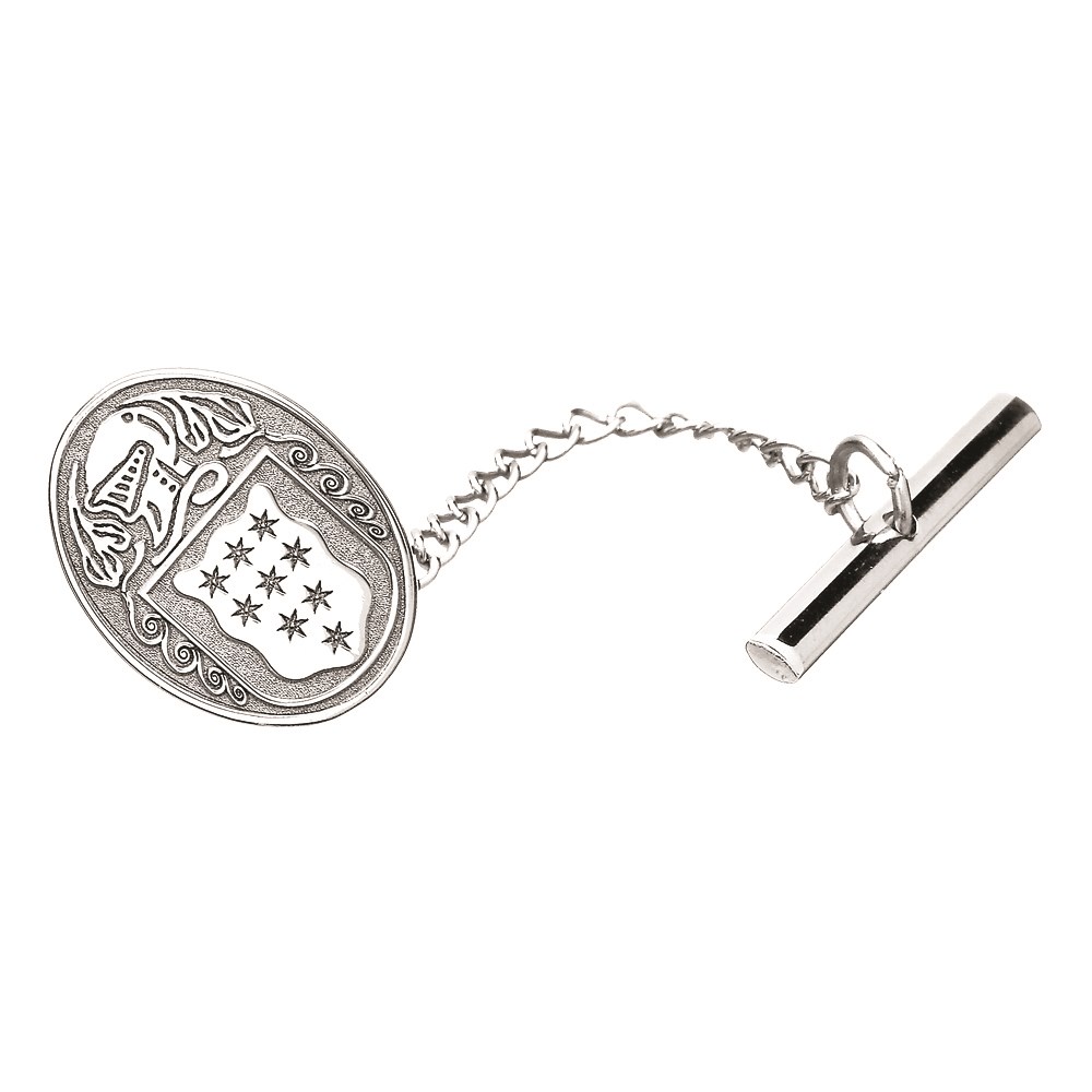 Coat of Arms Oval Silver Tie Tac