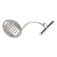 Coat of Arms Oval Silver Tie Tac