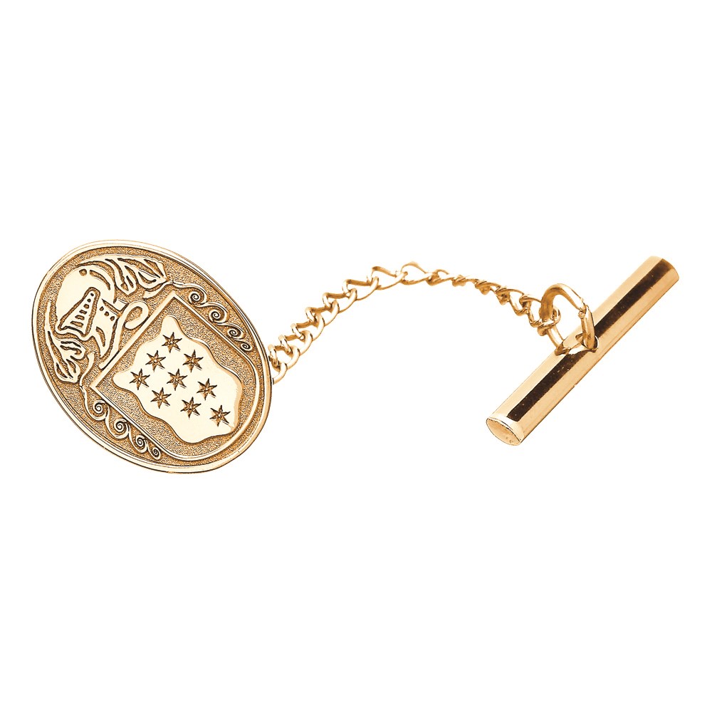 Coat of Arms Oval Yellow Gold Tie Tac