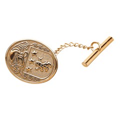 Coat of Arms Large Oval Yellow Gold Tie Tac