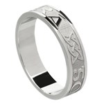 Love Forever Silver Wedding Ring - Ladies