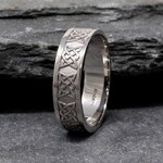 Lovers Knot Silver Wedding Band - Ladies