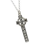 Moone High Cross Silver Necklace - Back