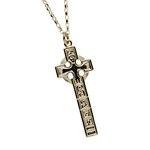 Moone High Cross Yellow Gold Necklace - Front