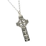 Clonmacnoise High Cross Silver Necklace - Back