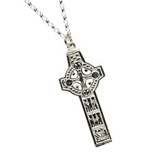 Clonmacnoise High Cross White Gold Necklace