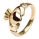 Ladies Love, Loyalty, Friendship Yellow Gold Claddagh Ring