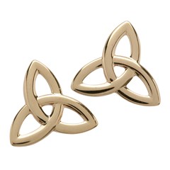 Small Yellow Gold Trinity Knot Stud Earrings