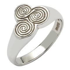 Newgrange Spiral Silver Ring