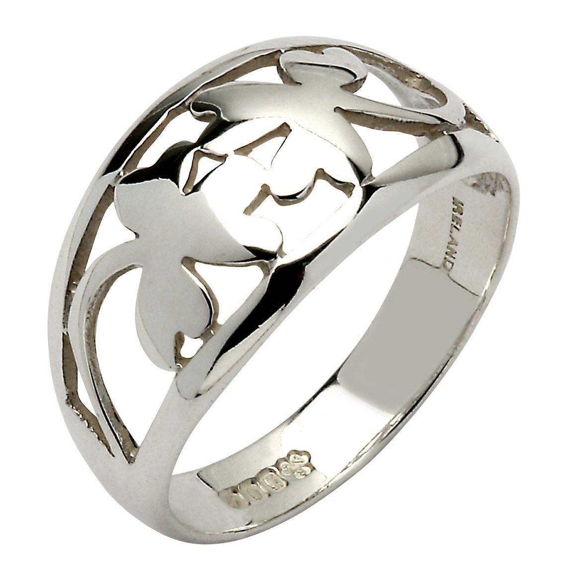 Irish Shamrock Silver Ring Celtic Wedding Rings Rings from Ireland