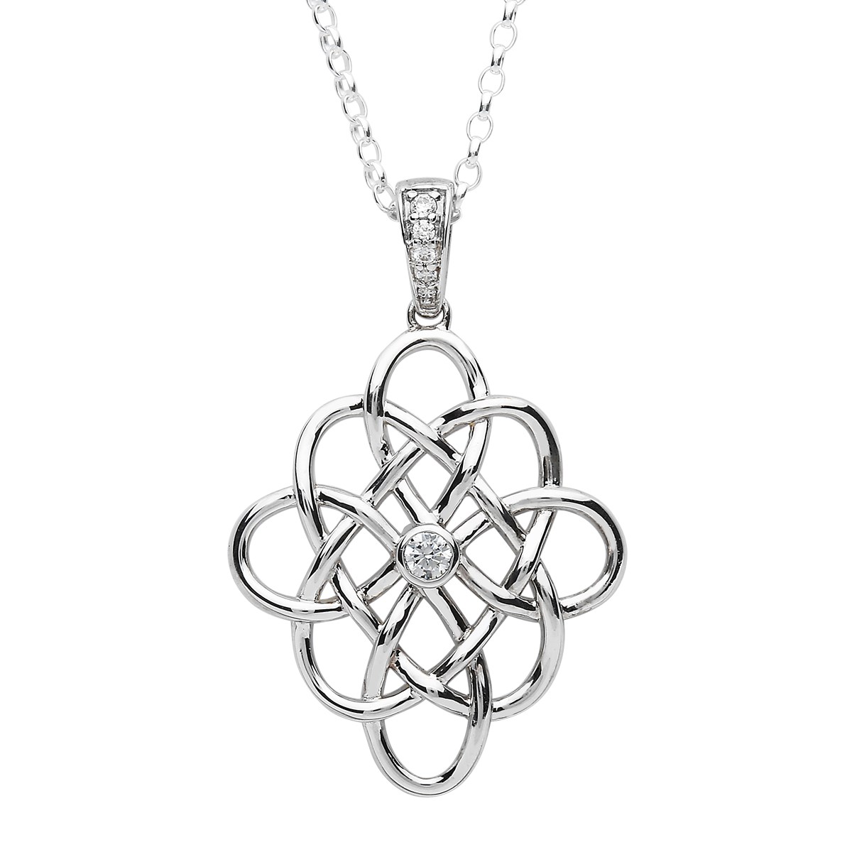 Celtic Knot Silver Necklace - Celtic Necklaces & Pendants - Rings from ...