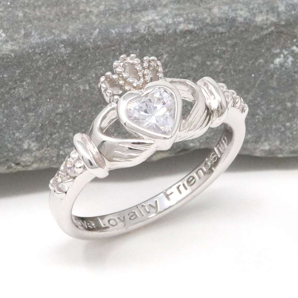 April Birthstone Claddagh Ring Claddagh Rings Rings from Ireland