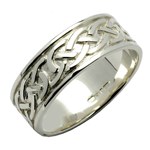 Celtic Knot Silver Wedding Band