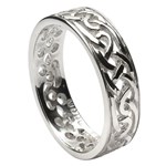 Filagree Celtic Silver Wedding Ring - Ladies