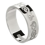 Le Cheile Celtic Silver Wedding Band - Gents