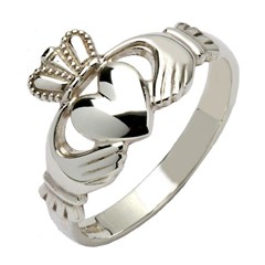 Gents Traditional Silver Claddagh Ring