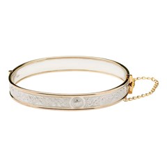 Celtic Warrior Silver and Rolled Gold Bangle