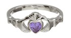 Deep Purple Claddagh - Amethyst is Birthstone for February