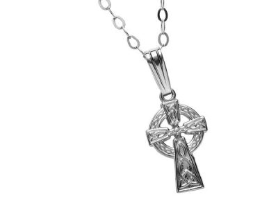 Piccola croce celtica argentata tradizionale
