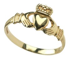 Baby Claddagh Yellow Gold Ring