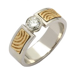 Spiral Solitaire avec brillant diamant coupé