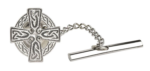 Celtic Cross Silver Tie Tac