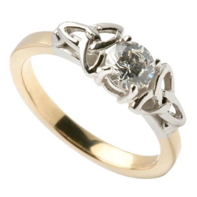 Diamond Trinity Knot Engagement Ring