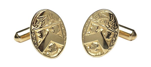 Coat of Arms Yellow Gold Cufflinks