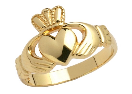 Traditional Gold Ladies Claddagh Ring