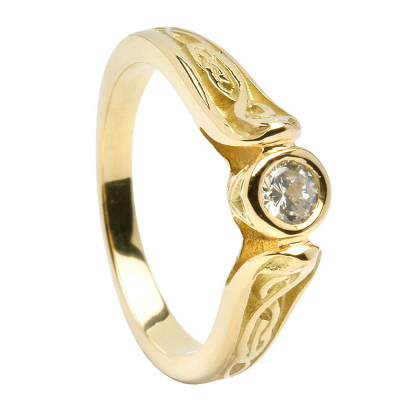 Diamond Le Cheile Yellow Gold Engagement Ring